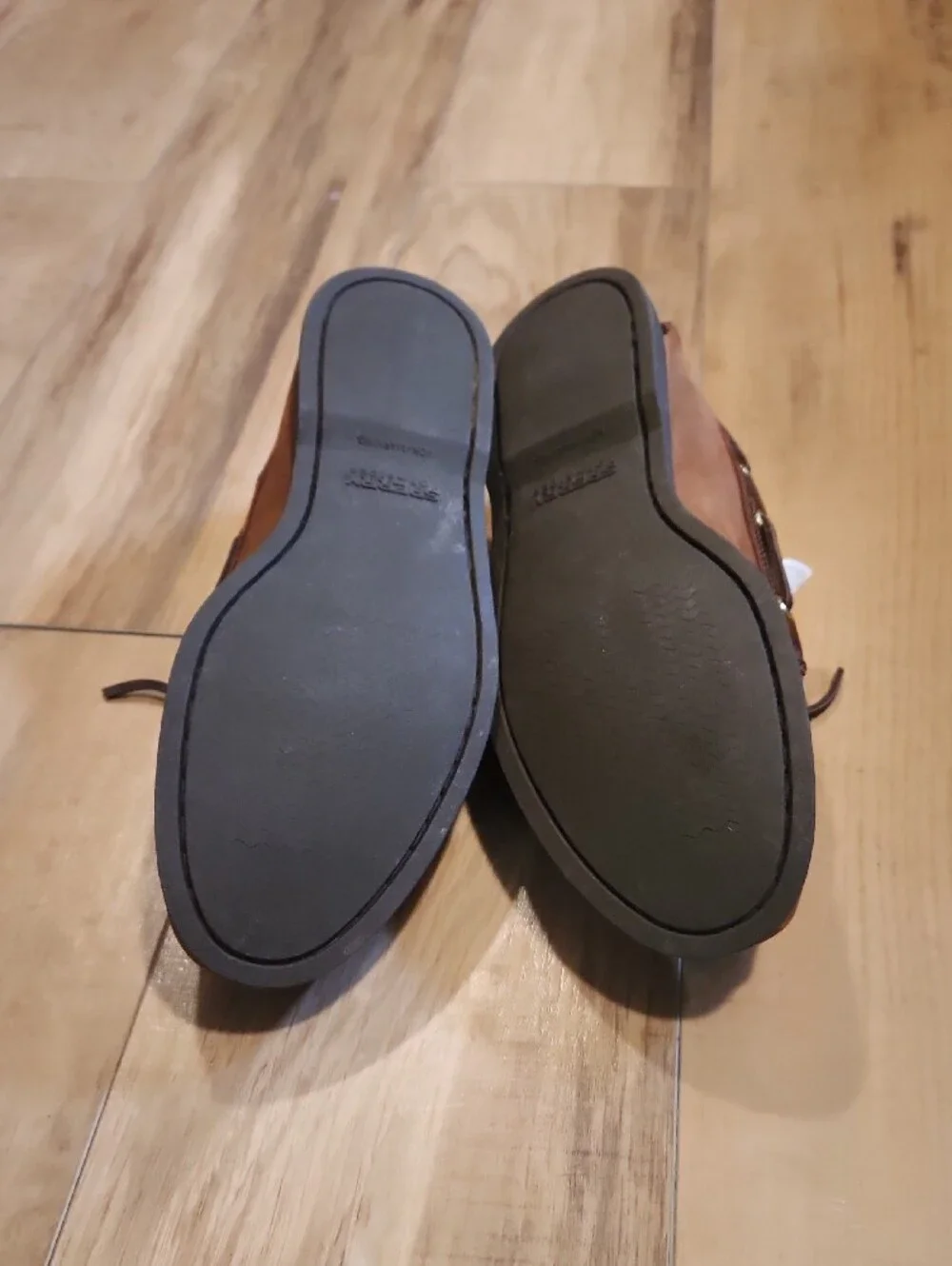 Sperry Two-Tone Brown Leather Boat Shoes
